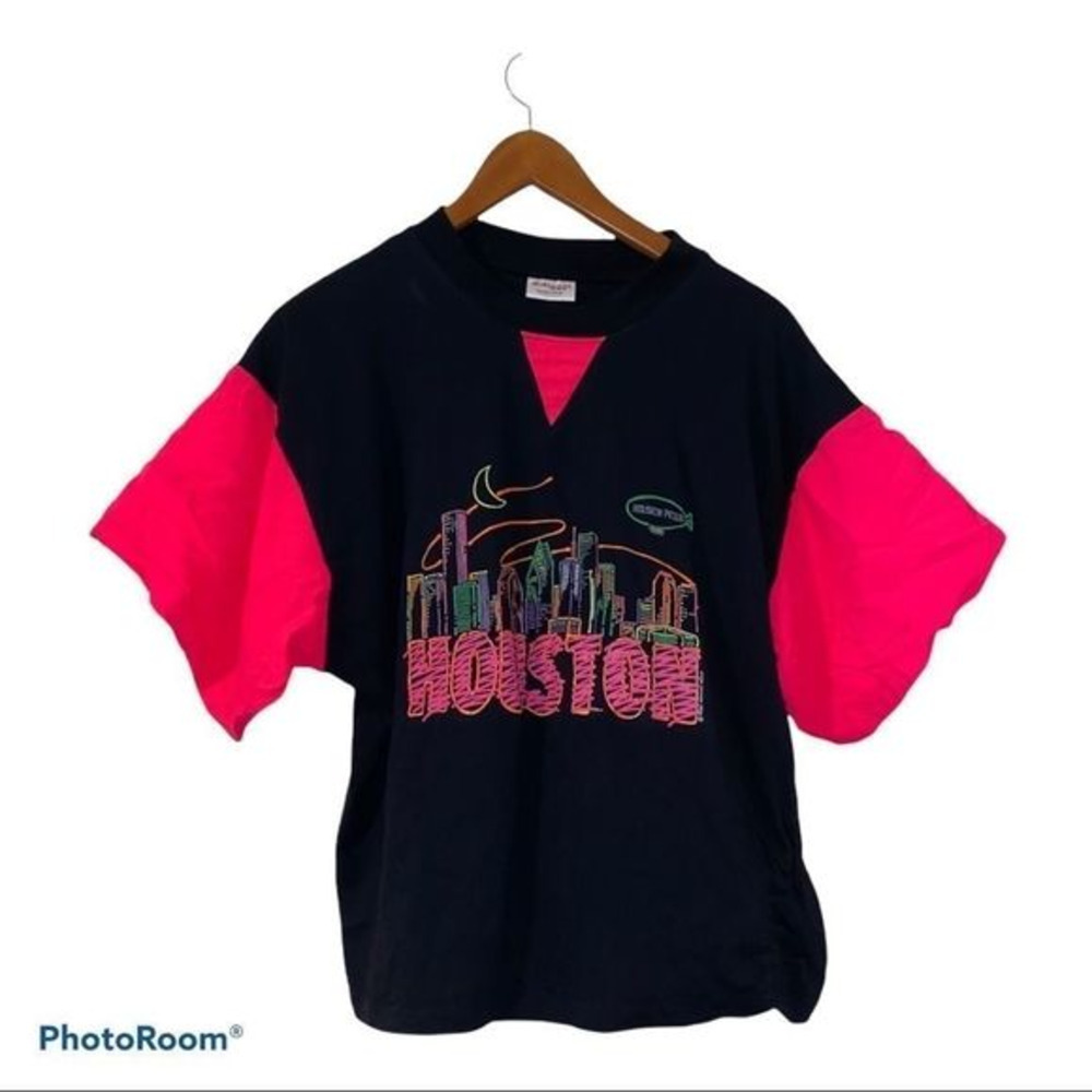 Vintage 80s diport USA fluorescent‎ pink Houston